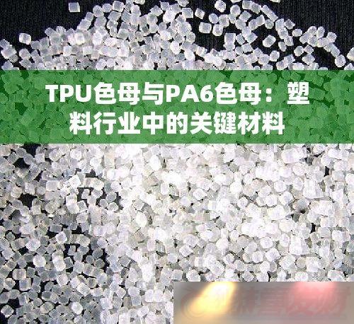 TPUɫĸPA6ɫĸҵеĹؼ